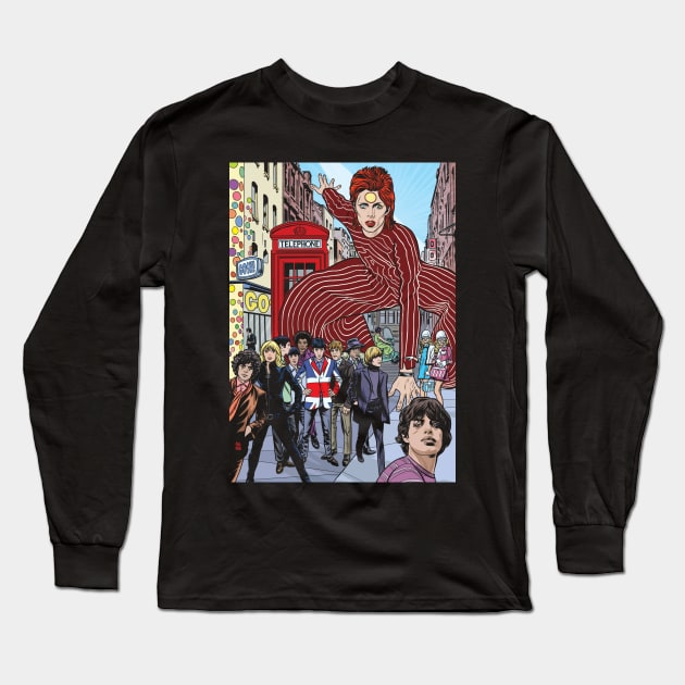 SWINGING LONDON! Long Sleeve T-Shirt by MICHAEL ALLRED